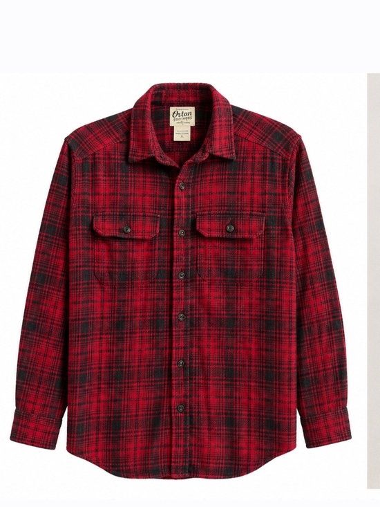 Orton Other - Orton Brothers Red Black Buffalo Plaid Flannel Shirt Men’s Large Heavyweight